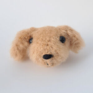 An adorable little cavapoo dog brooch (cavoodle brooch) animal head crochet brooch